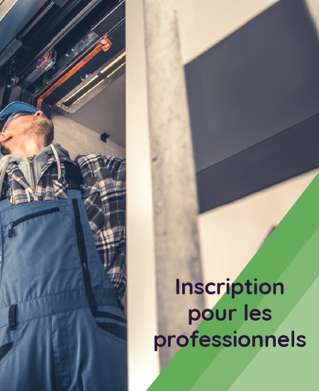 Incription pour les professionnels